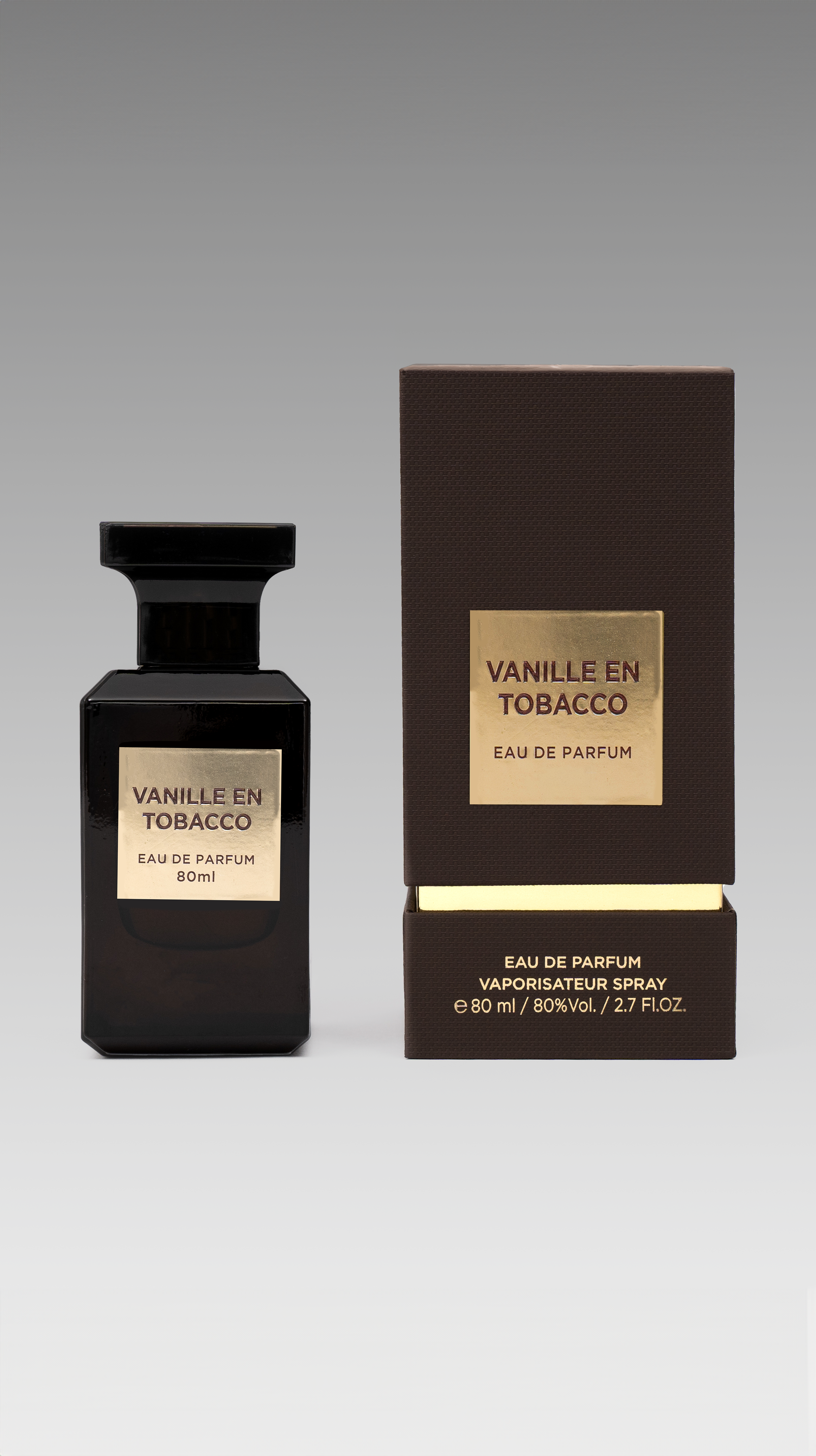 Vanille tabac parfum épicé boisé unisexe 80ML flacon luxe